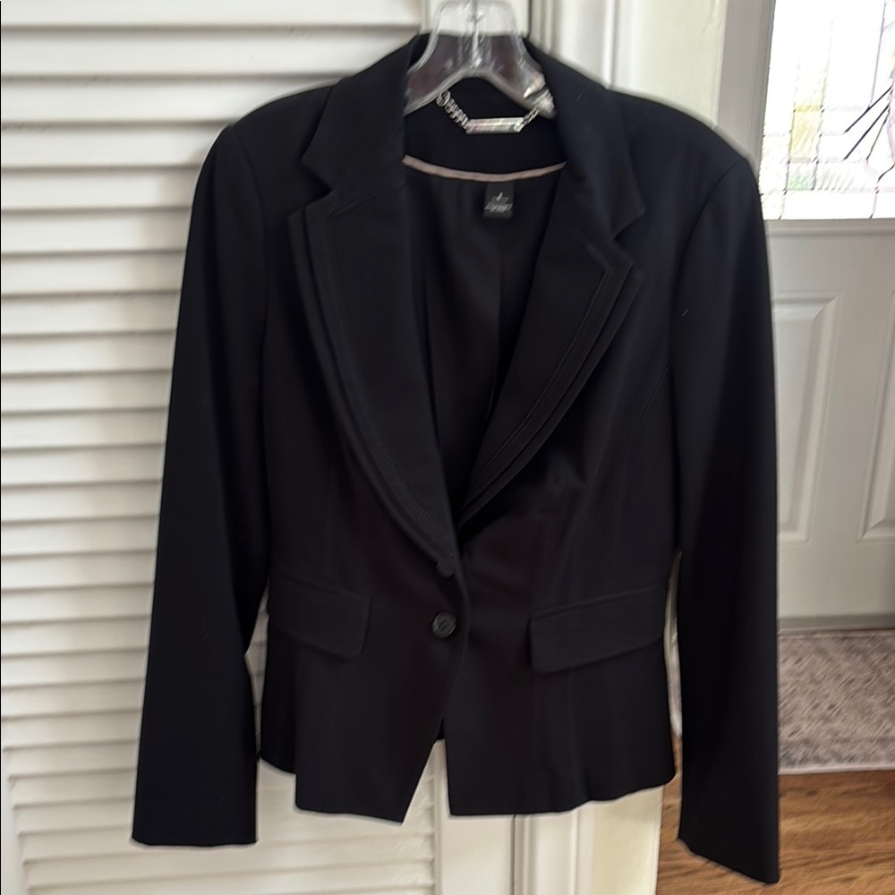 White House Black Market Black Blazer with Notched Lapel